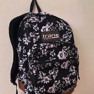 Trans Jansport flowered book bag